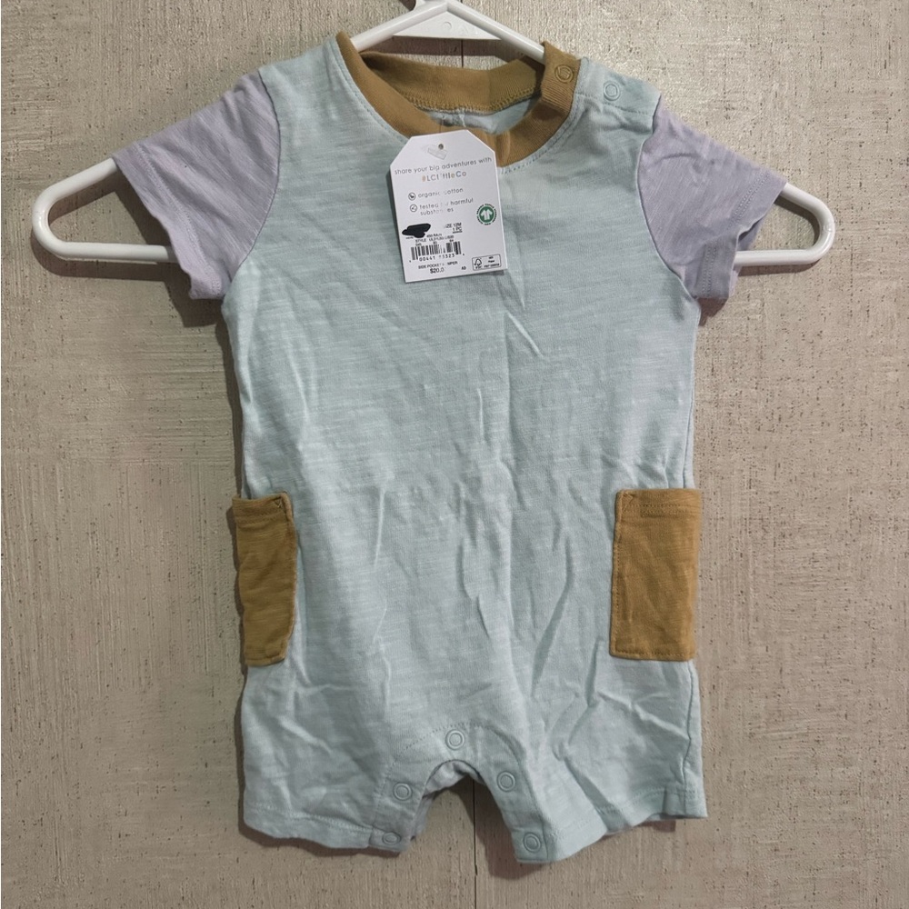 Little co side pocket romper